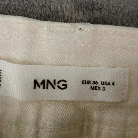 Mango Women's Cream High-Waist Straigh Jeans Size 4 - Picture 2 of 16